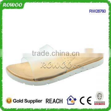 Transparent Lady indoor pcu slipper for footwear and promotion,light and comforatable