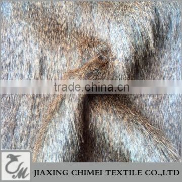 60mm 70mm long pile length for coat 80%acrylic+20%polyester print faux fur