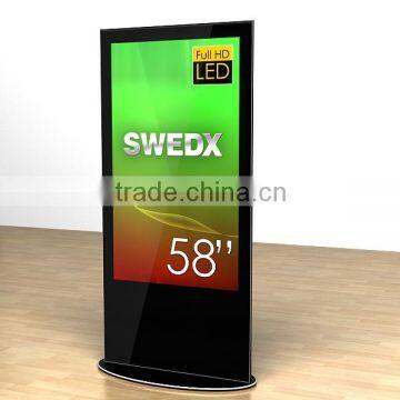 58 Inches LED Advertising Kiosk Display Aluminum Advertising Machine