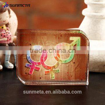 Sunmeta factory sublimation cystal round corner for 3D vaccum machine BXP-12