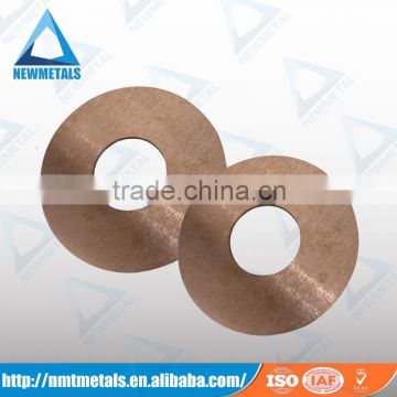 High quality W75 plate/ring/disc tungsten copper alloy electrodes for EDM