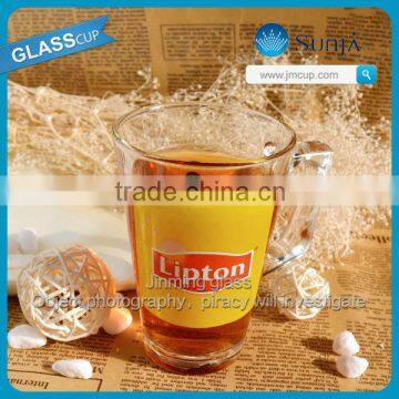 Top quality drinking tea glass glassware emo lipton tea cup