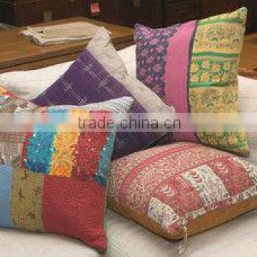 handmade kantha quilt pillow