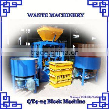 QT4-24 New design automatic clay brick machinery with logo