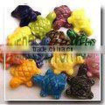 One Color Shape Ceramic Turtle Beads - Large