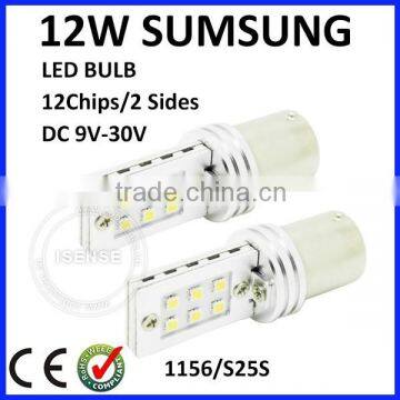 12W 12 CHIPS SMD 9-30V SUM-SUNGS 1156 1157 S25 socket led bulb lights led brake light auto leds light