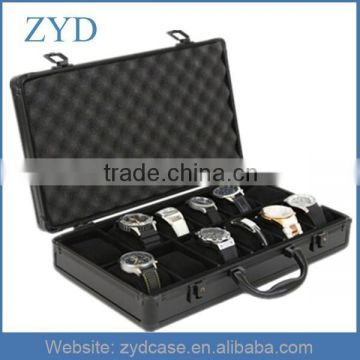 Black Watch Case Aluminum 12 Watch Briefcase ZYD-HZMwb011