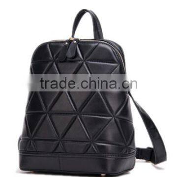 High Quality Korean Style Black Woman Leather Leisure Backpack Quality Choice photo-2
