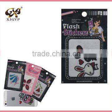 Glitter Car Sticker/glitter Pvc Stickers/heart Glitter Sticker