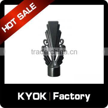 KYOK Hot! contracted style curtain finials,black color wrought iron curtain pole