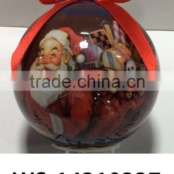 High Quality Fashion Festival Decoration Plastic Santa Claus Christmas Tree Ball For Wholesale