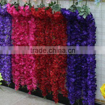 Wisteria Wedding Artificial Flower Wall Wholesale Silk Flower Wall Decoration