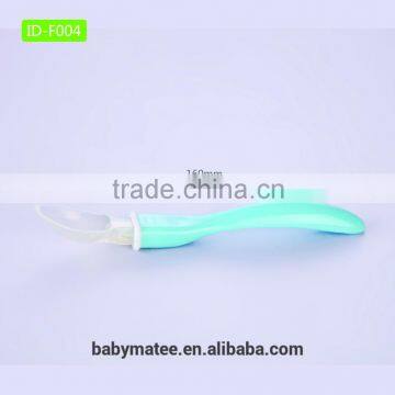 Babymatee Best Selling Products Baby Feeding Spoon Flexible Silicone Baby Training Spoon photo-2
