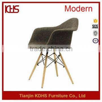 Bazhou Middle Back Fashion And Comfort Fabric Function Wooden Leg Leisure Chair photo-4
