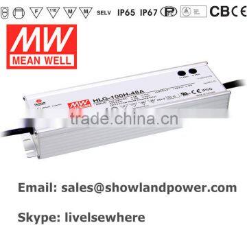 HLG-100H Mean Well Aluminum LED Switching Power Supply for Street light,flood light, bay light