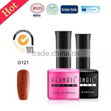 YEANAIL glitter lacquer G121#-G125# nail arts design, led uv nail gel polish