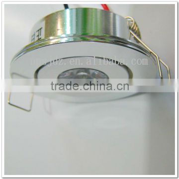 Silver color round 1w led ceiling spotlight