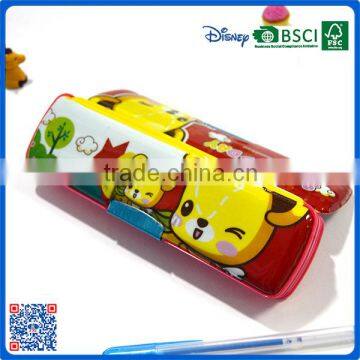 2016 Bulk cheap plastic pencil case for kids fashion school stationery