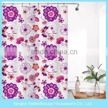 Home use & good quality bath printing peva fabric shower curtain