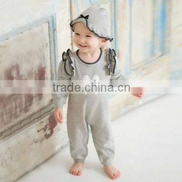 DB302 dave bella autumn cotton cashmere printed infant clothes baby one-piece knit baby romper