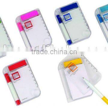 2011 hot style plastic cover notebook with calendar and pen