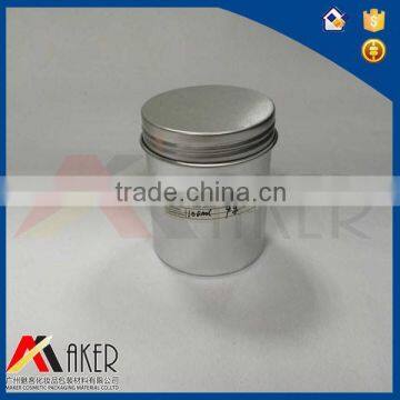 100g cosmetic aluminum can/jar with aluminum lid, blank aluminum cans