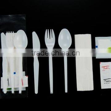 100% hygienic Disposable PS plastc cutlery sets ,picnic set,knife fork spoon and toothpick set