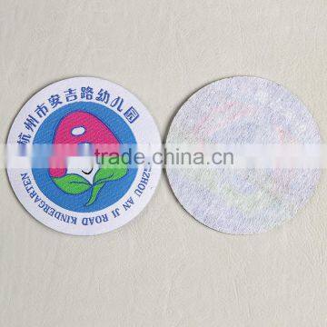 Woven Fabric Badge With Round Cut for School Children Clothing photo-3