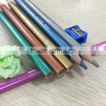 7" Jumbo Size Round Shape Soft Wood High Quality 5.0mm Metallic Colored Pencil photo-4
