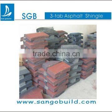 Asphalt roof ridge tile