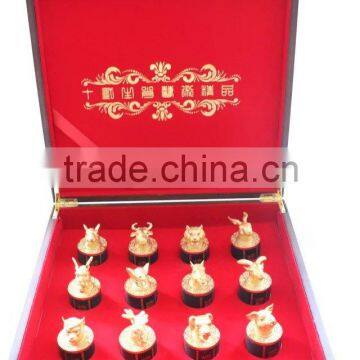 High quality round mix gemstone seal for sale/12 chinese zodiac animals Seal