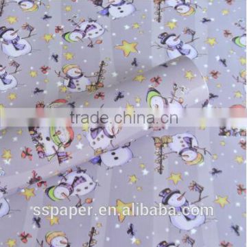 hot sell christmas design paper new designs 60g gift wrapping paper sheet custom packaging