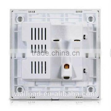 New Arrival Wallpad PC110~250V Electrical Double Universal Wall Socket With Switch Usb Charger Port USB Power Wall Light Socket