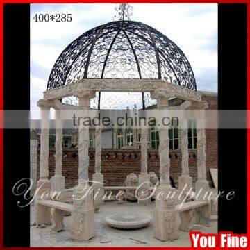 Hand Carved Garden Decorative Marble Patio Gazebo