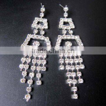 bridal AB crystal earrings