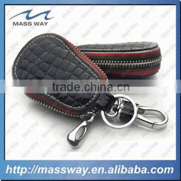 promotional fashion zippered custom leather car key cover                        
                                                Quality Choice