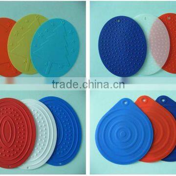 Sedex Audited Factory Silicone colorful heat insulation mat and Air cushion type heat pad for kitchen