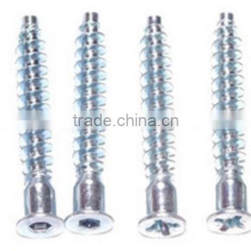 Hex recessed flat head confirmat screws