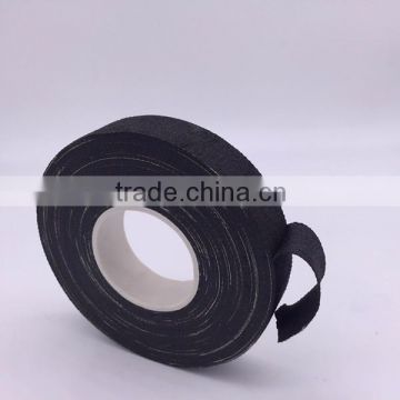 Black fabric insulation tape with biliteral stickness