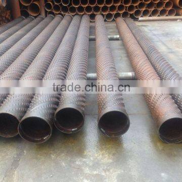 Spiral carbon steel water well screens for pipe casing