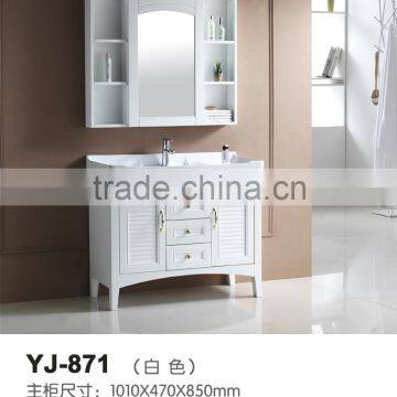 China solid wood best quality low factory price white modern bathroom vanity