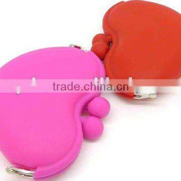 New Arrival Lovely Heart Shape Silicone Coin Pouch