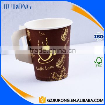 single pe paper coffee cup with handle