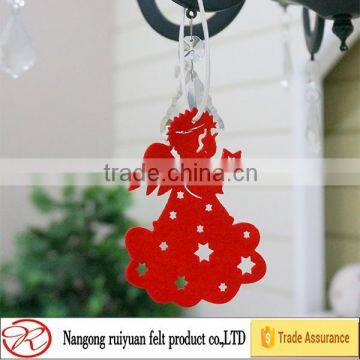 10cm cute Red felt angel hanging ornament for Xmas tree decoration