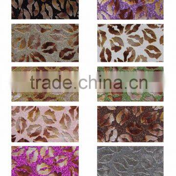 Wholesale Durable Shiny PU Glitter Leather Fabric for Shoe Making photo-3