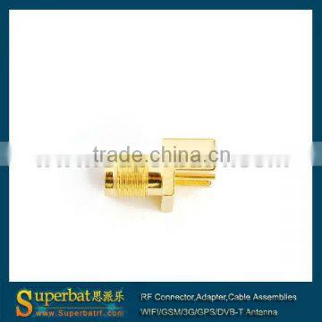 RF connector edge mount SMA connectors wide flange .031''