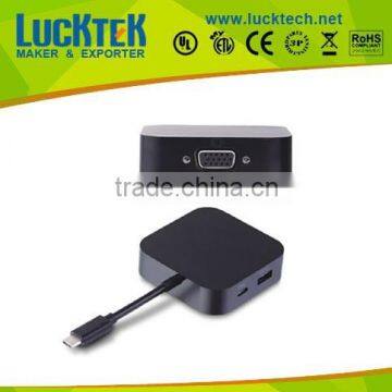 VGA to usb type c docking station laptop charging adapter