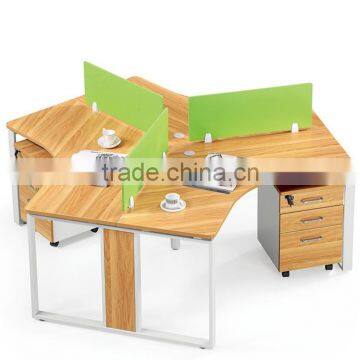 Quanya office furniture desk modern design workstation for 3 person