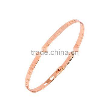 Memories Bangles With Customize Design Word 'SMILE WHILE YOU STILL HAVE TEETH' With 4mm/7mm Width photo-2