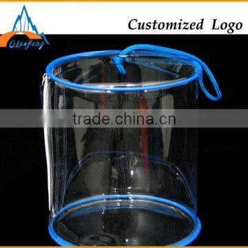 pvc transparent sugar packing plastic bag with drawstring and zipper